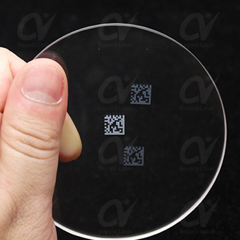 玻璃二维码、图案、字符激光打标案例