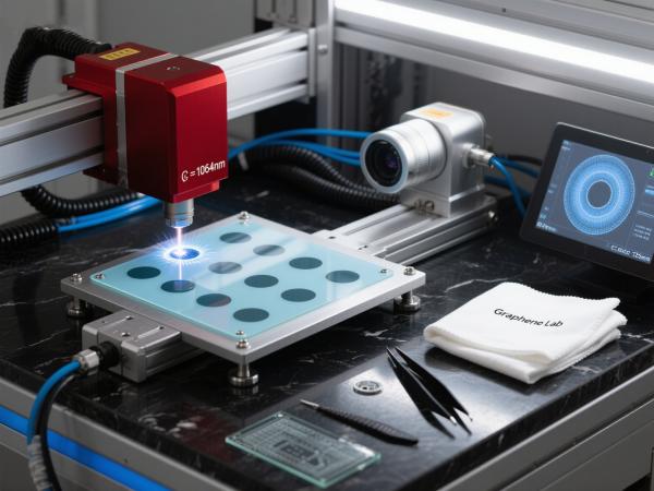 石墨烯导电膜飞秒激光微孔加工 (6)